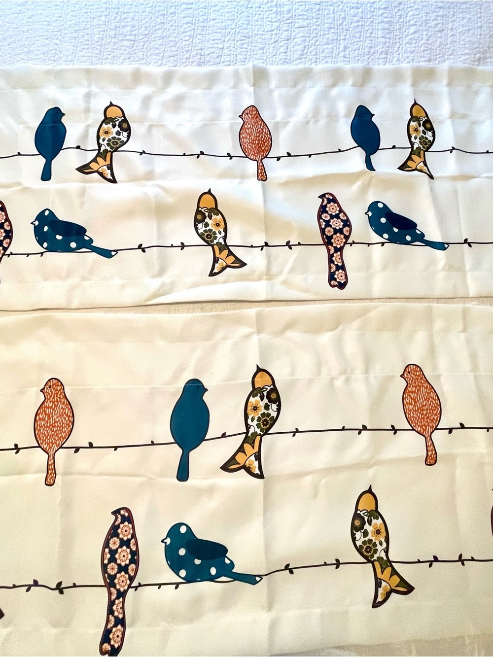 Rowley Birds Valances, 2 bright, cheerful window valences